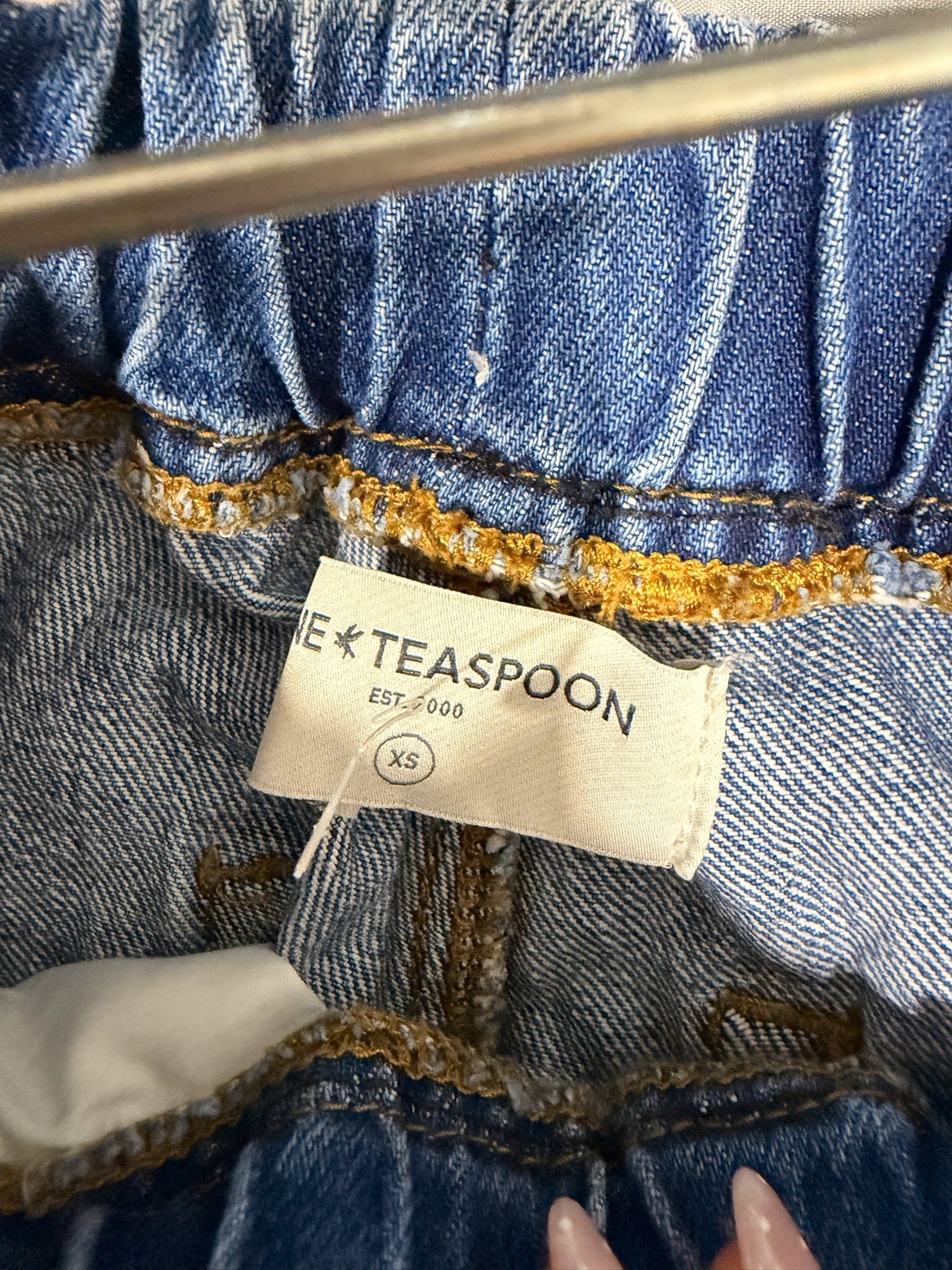 One Teaspoon Distressed Drawstring Jeans Size XS