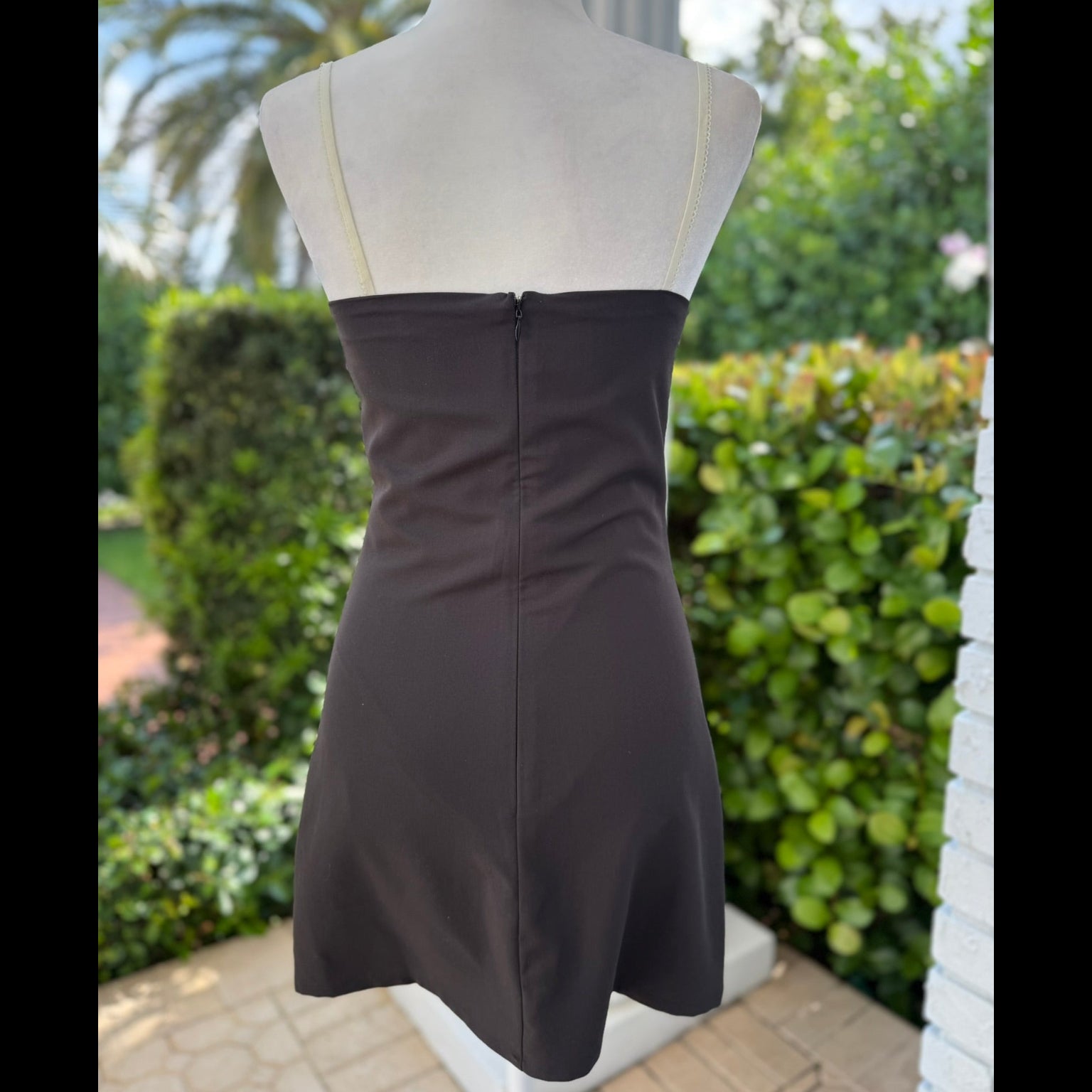 Pretty Garbage Peekaboo Bra Mini Dress In Black Size Small