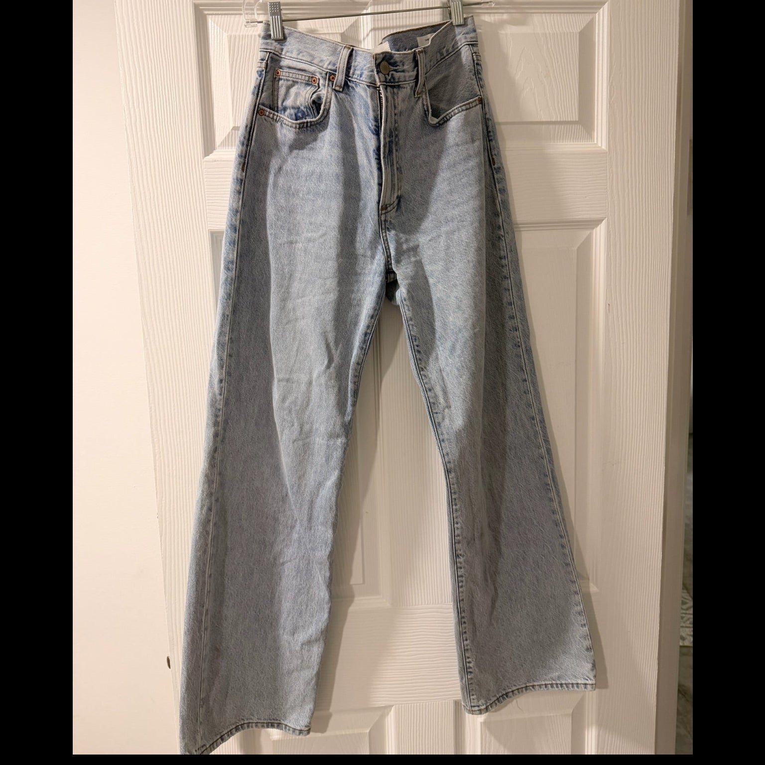 Denim Forum Farrah High Rise Wide Leg Jeans – Light Wash, Size 26