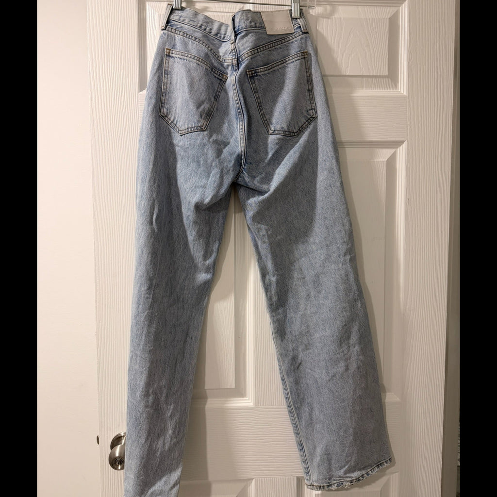 Denim Forum Farrah High Rise Wide Leg Jeans – Light Wash, Size 26