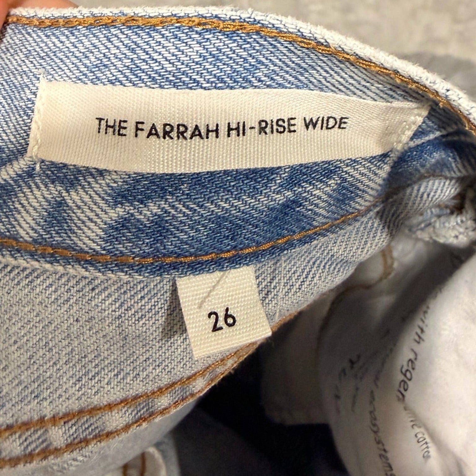 Denim Forum Farrah High Rise Wide Leg Jeans – Light Wash, Size 26