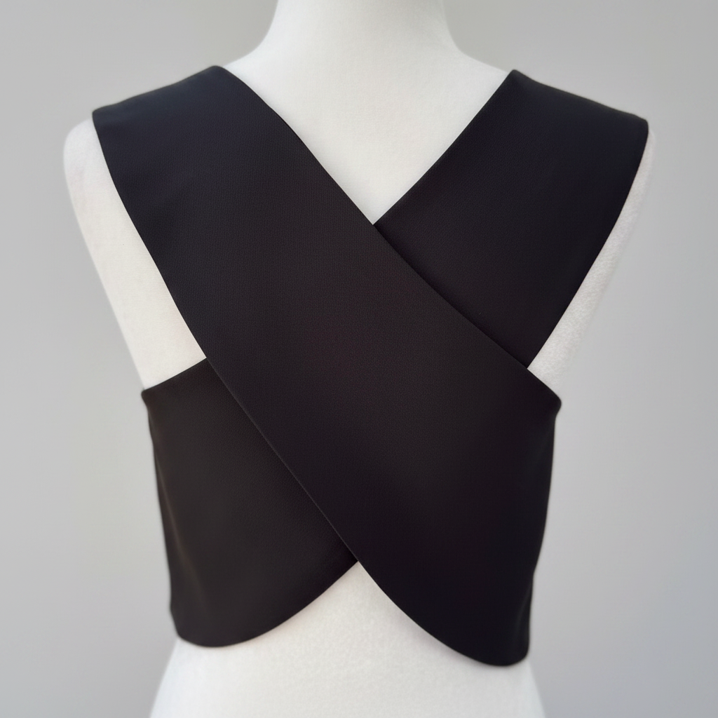 Access Cross-Back Black Tailored Vest Size Small