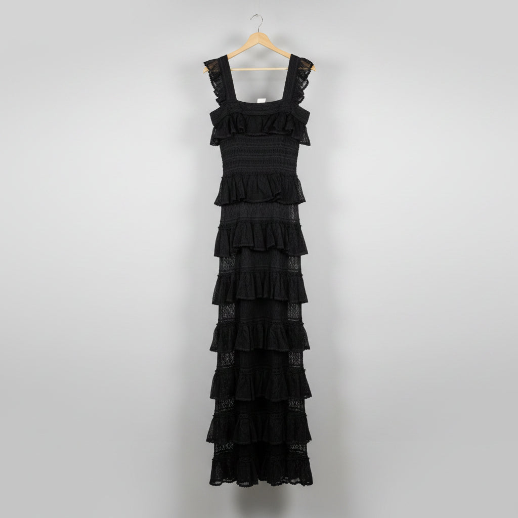 Mable Ruso Tiered Midi Dress Size S