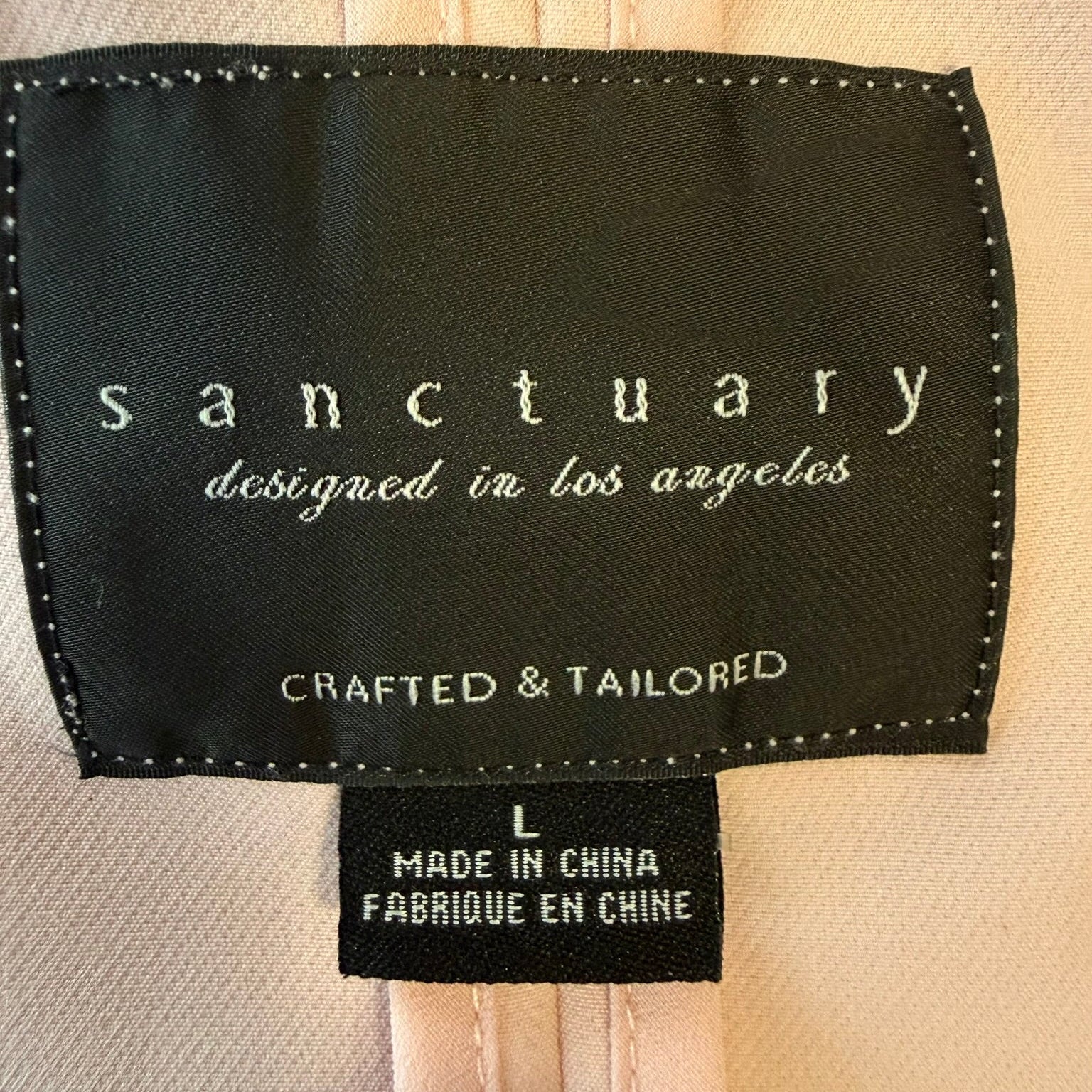 Sanctuary Pale Pink Single Button Blazer Size Large