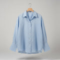 Lu-Ciee Light Blue Ramie-Cotton Shirt Size M