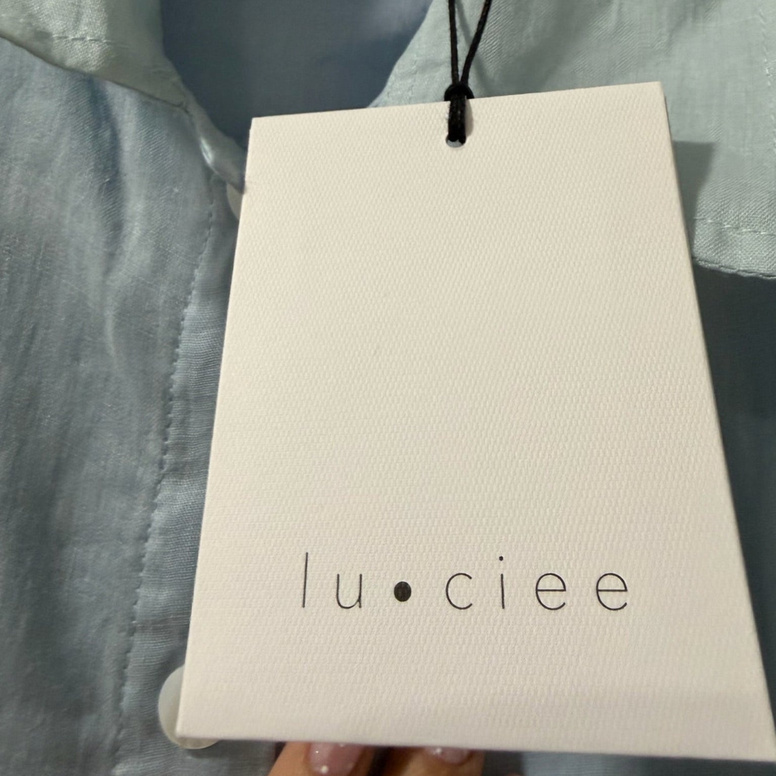 Lu-Ciee Light Blue Ramie-Cotton Shirt Size M