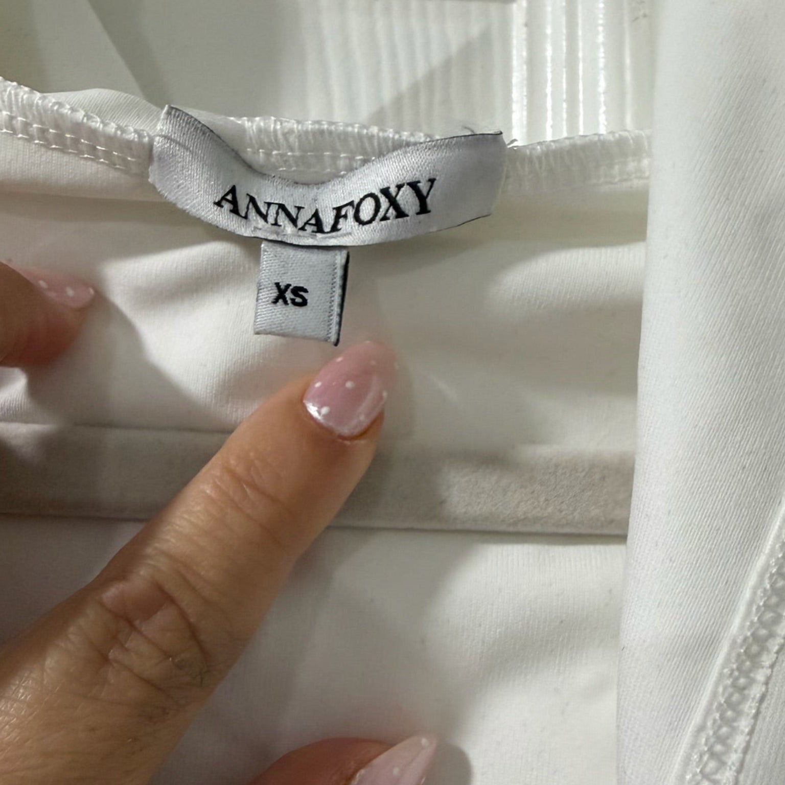 Annafoxy Allure Deep- V White Bodysuit Size XS