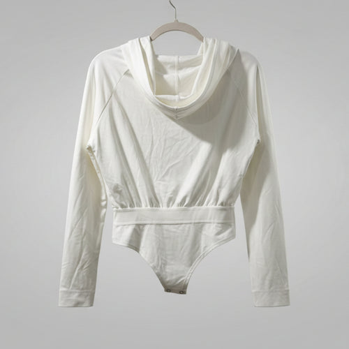 Annafoxy Allure Deep- V White Bodysuit Size XS