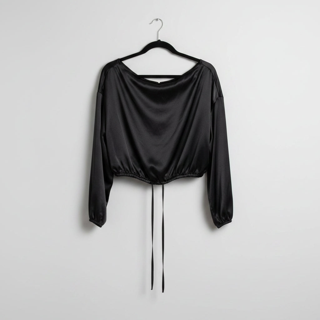 Serra by Joie Rucker Satin Crop Top Size S