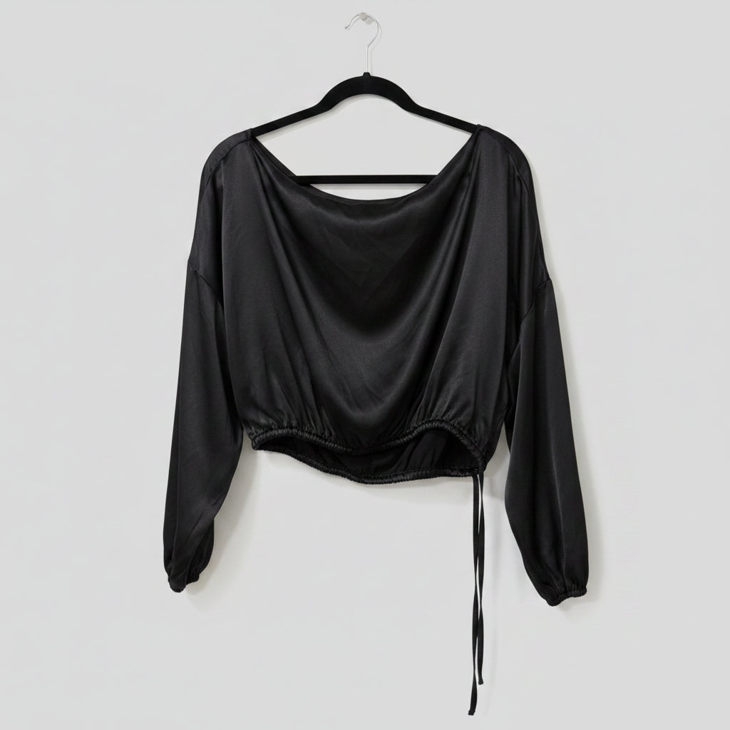 Serra by Joie Rucker Satin Crop Top Size S