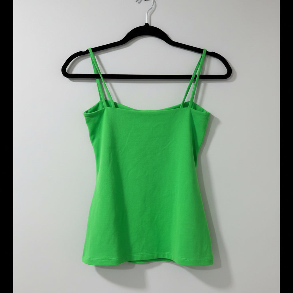 Susana Monaco Double String Neon Green Tank Size S