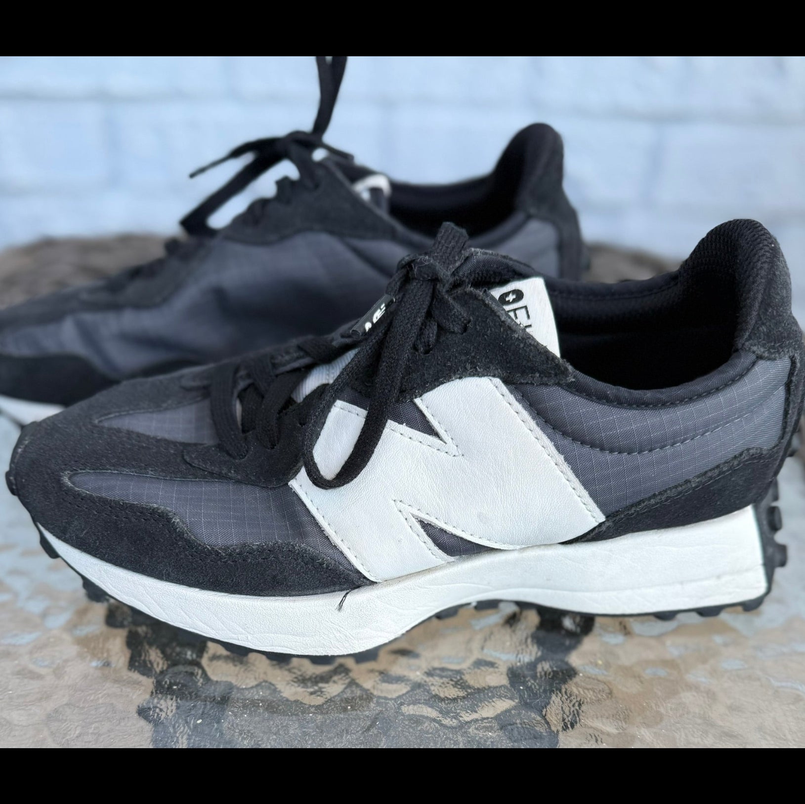 New Balance x FIGS 327 Black White Sneaker Size 7.5