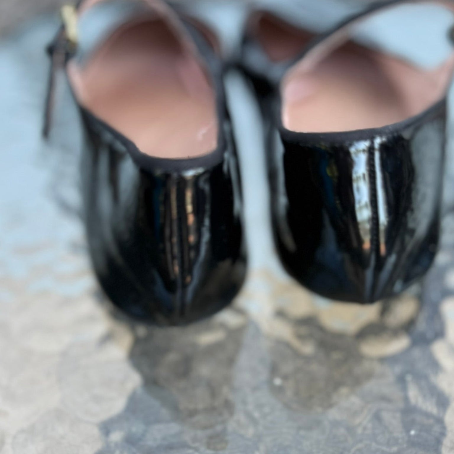 Zara Black Patent Mary Janes Size 38 (7.5)
