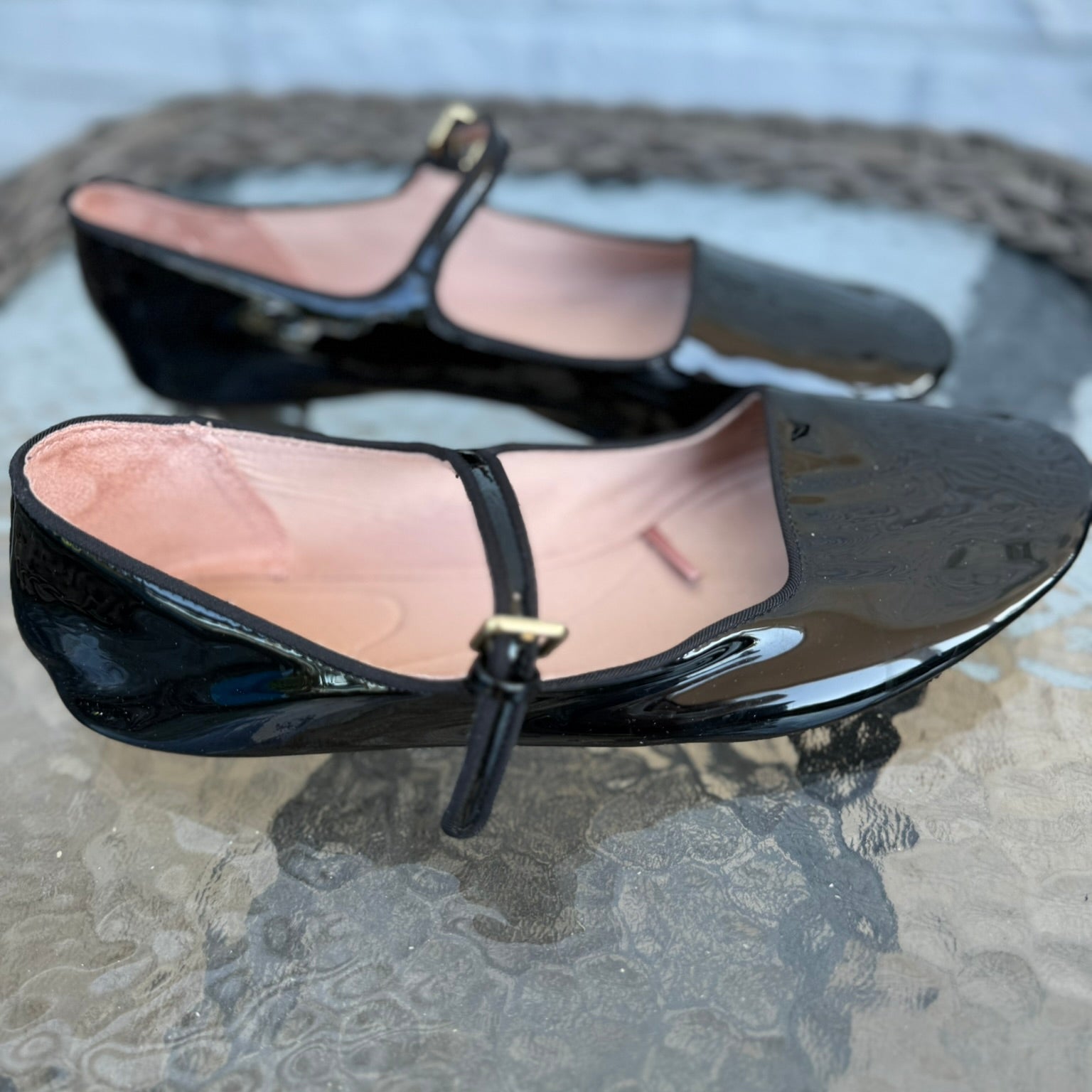 Zara Black Patent Mary Janes Size 38 (7.5)