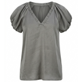 Habit Gray V-Neck Blouse Size Small