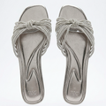 Zara Metallic Embellished Knot Slide Sandals Size 38 (7.5)