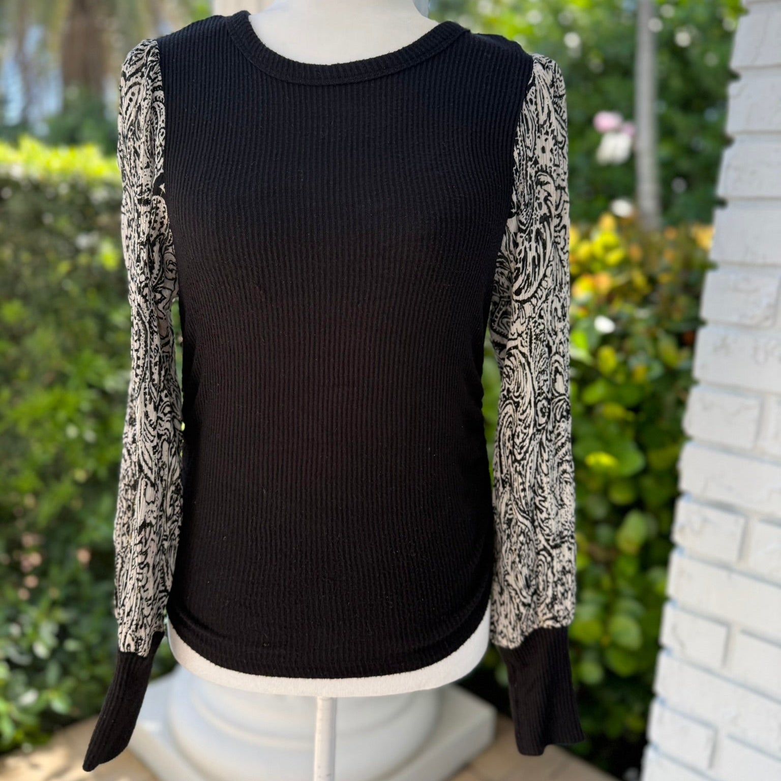 Fifteen Twenty Ribbed Long Sleeve Top Size XS
