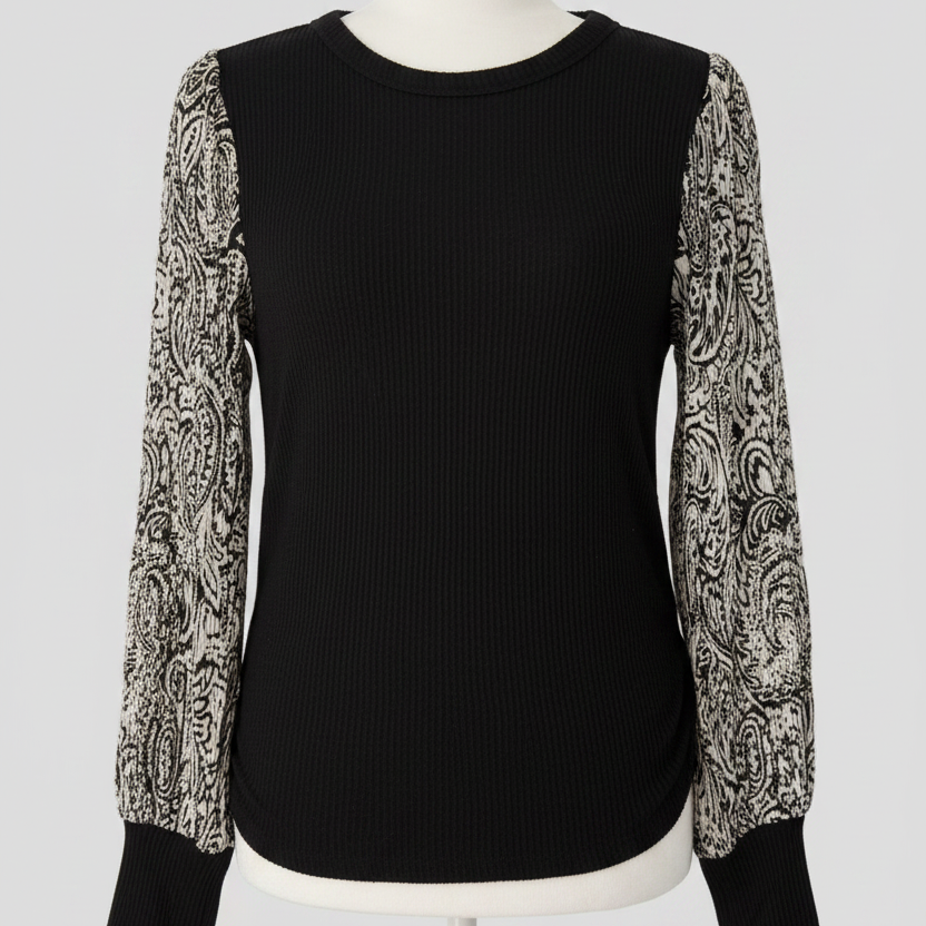 Fifteen Twenty Ribbed Long Sleeve Top Size XS