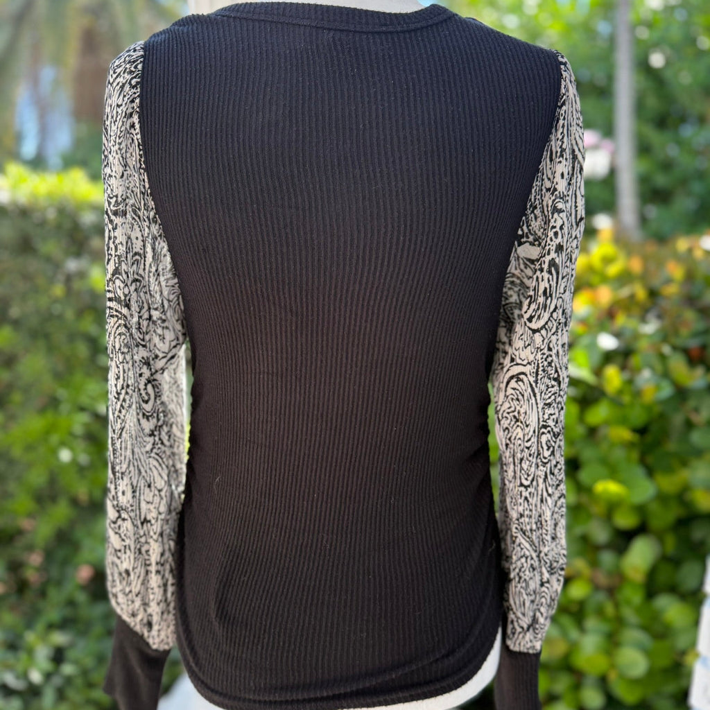 Fifteen Twenty Ribbed Long Sleeve Top Size XS