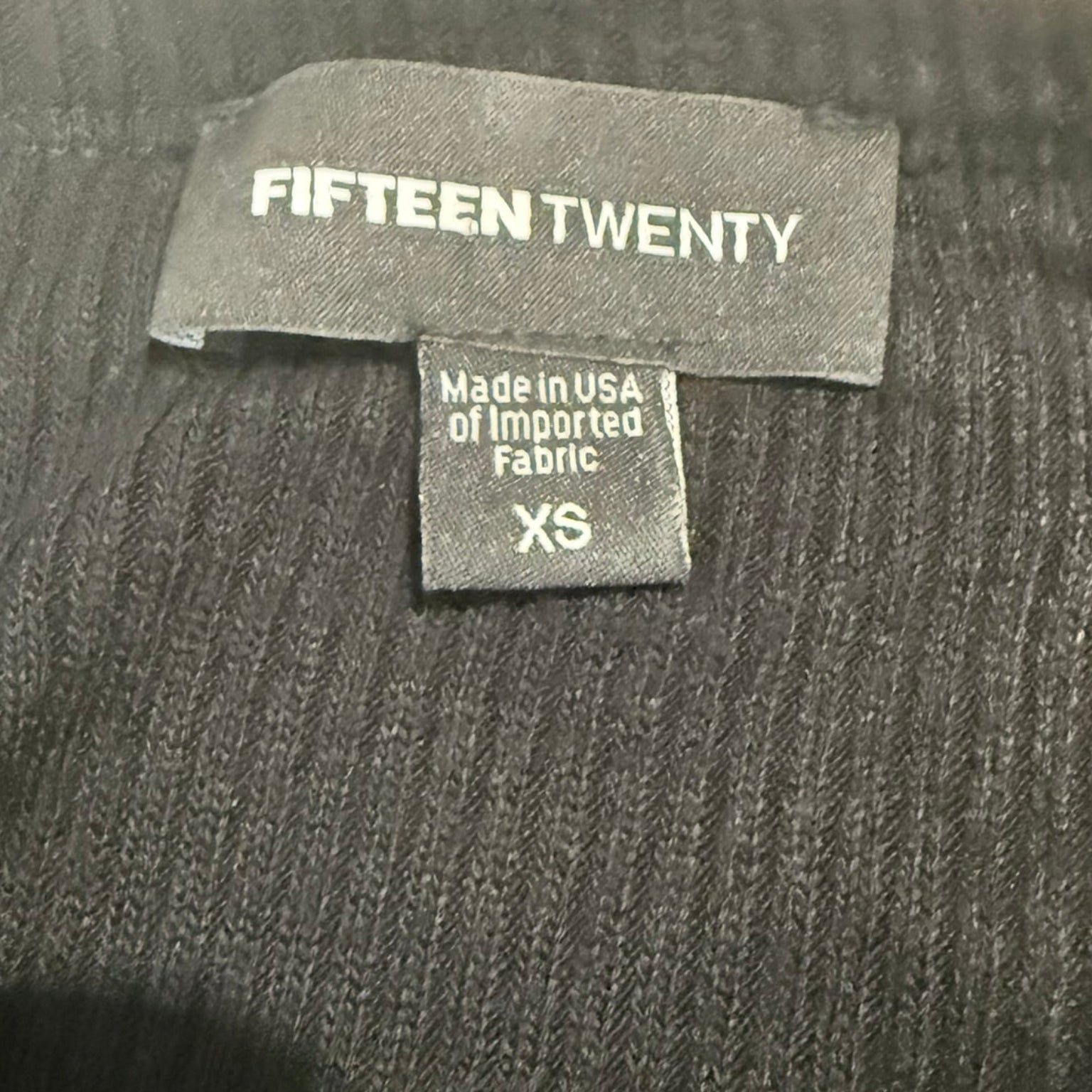 Fifteen Twenty Ribbed Long Sleeve Top Size XS
