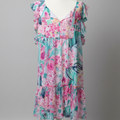 Lilly Pulitzer Floral Ruffle Shift Dress Size Large