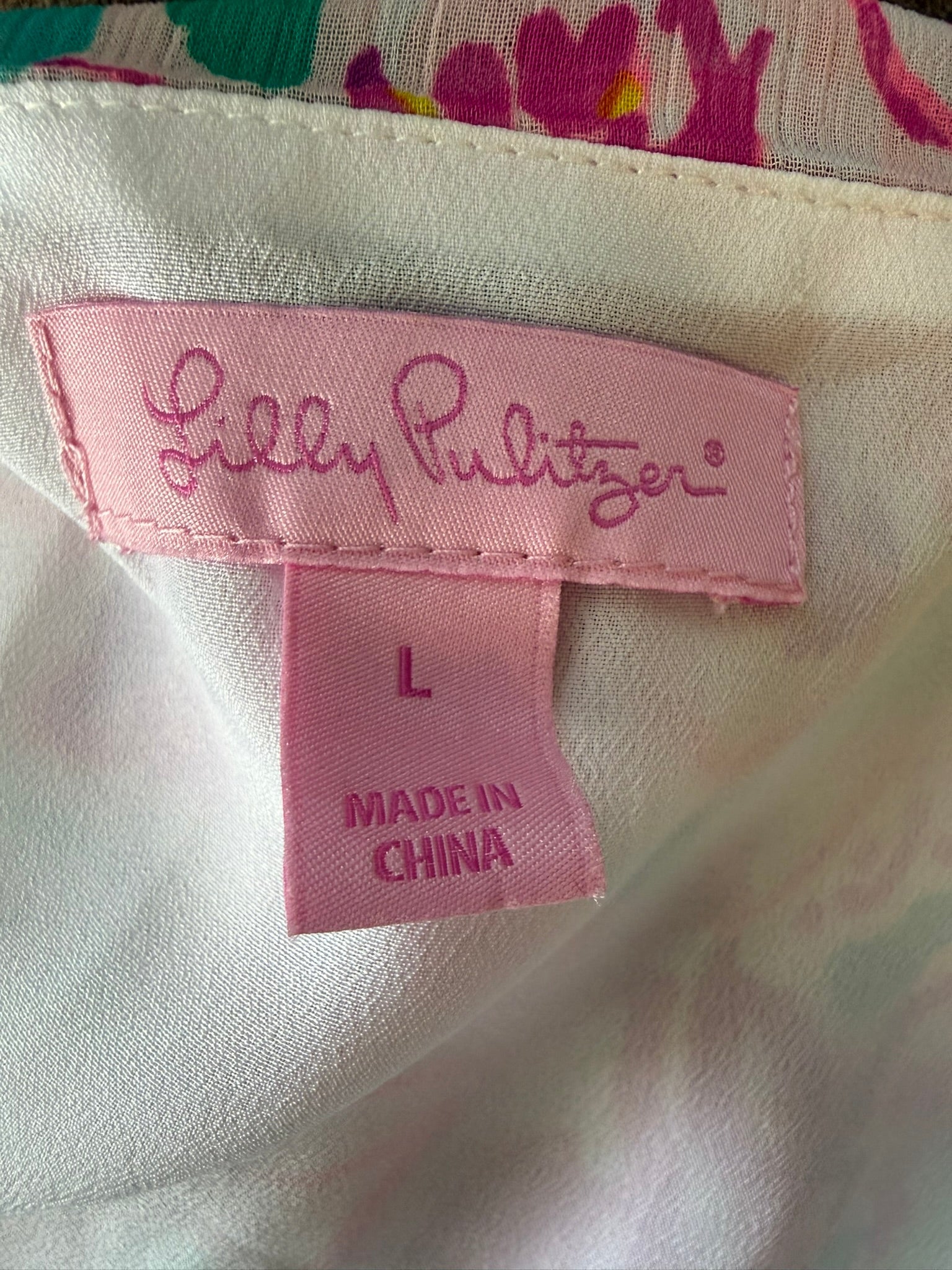 Lilly Pulitzer Floral Ruffle Shift Dress Size Large