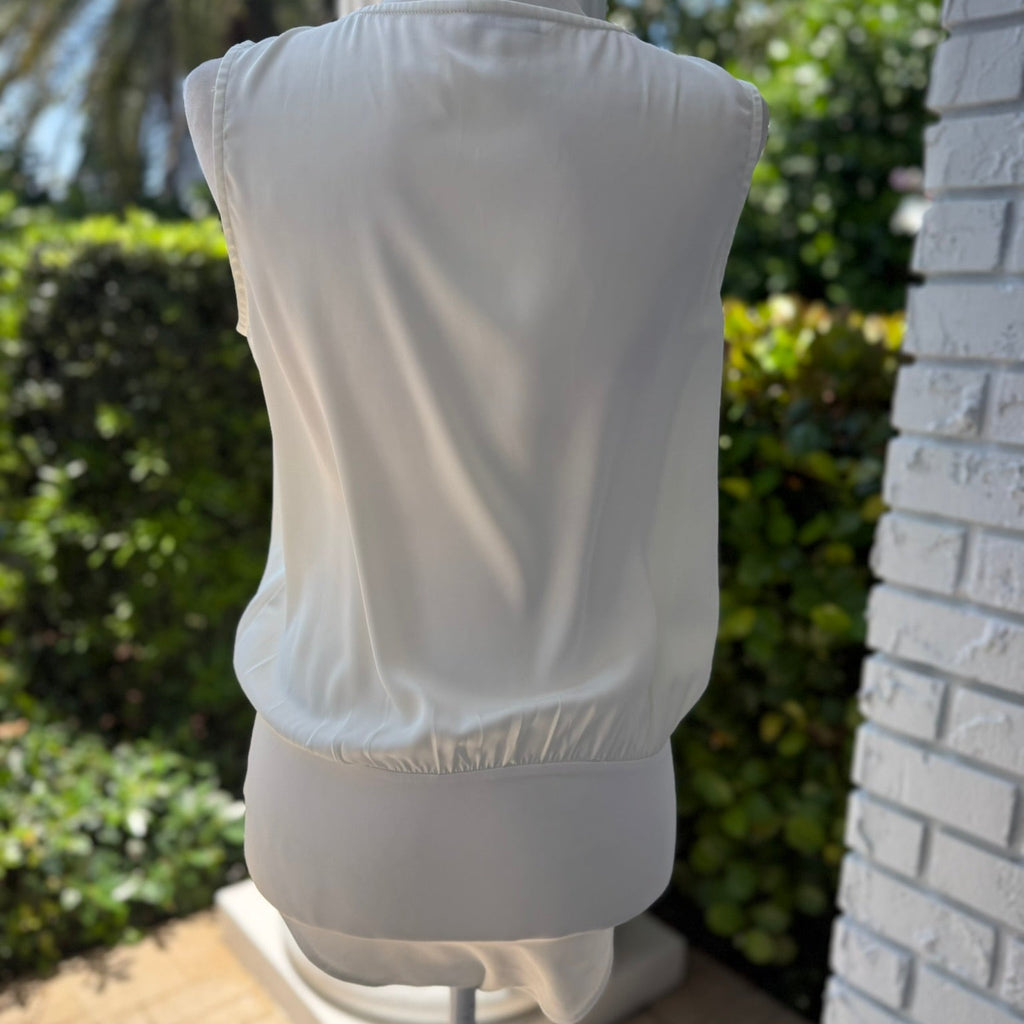 Mangopop Sleeveless V-Neck Bodysuit (2 Colors)-Size Small