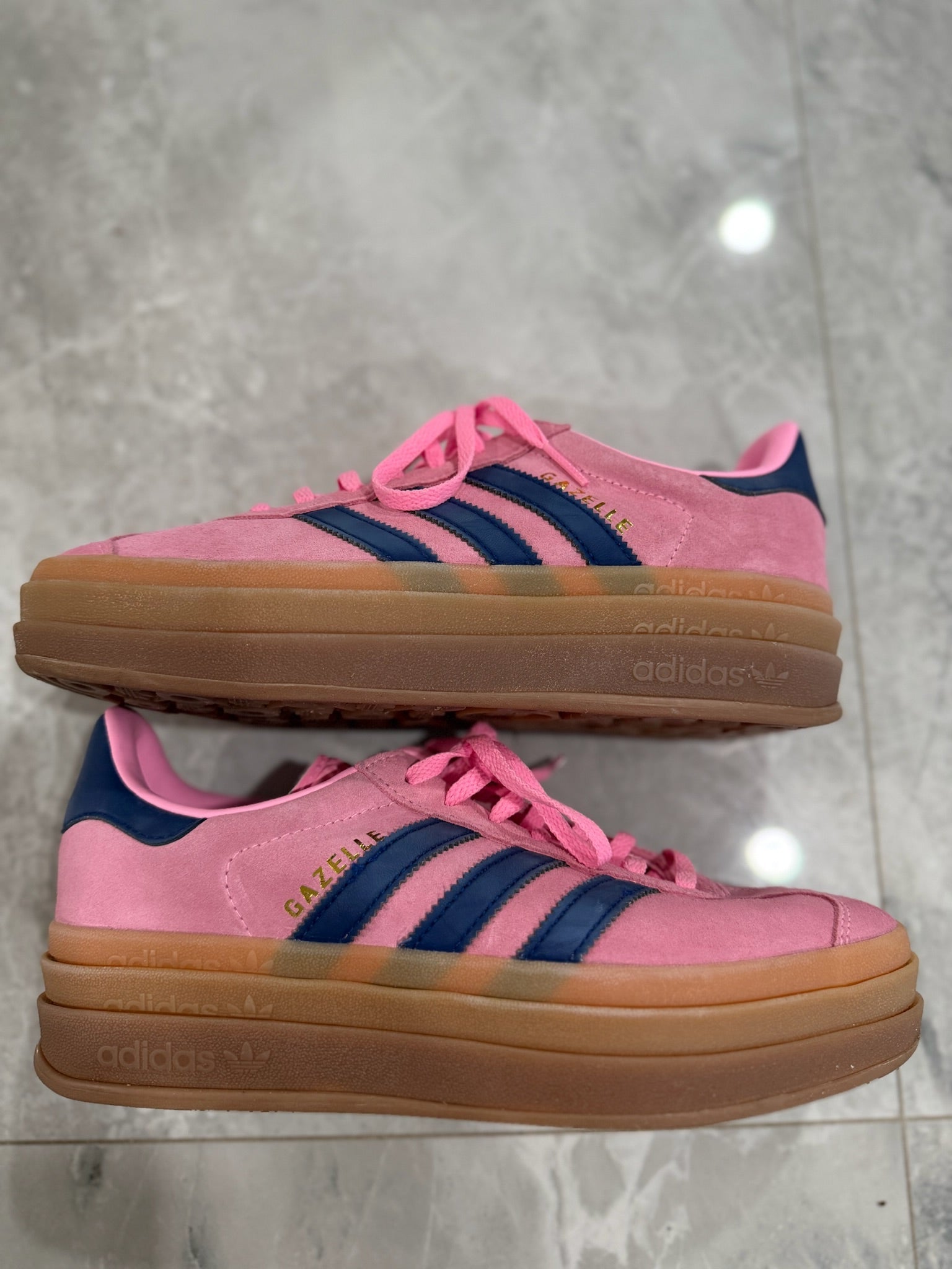 Adidas Gazelle Pink Suede Sneakers Size 8