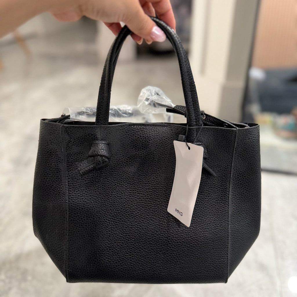 Mango (MNG) textured Faux Leather Tote Bag