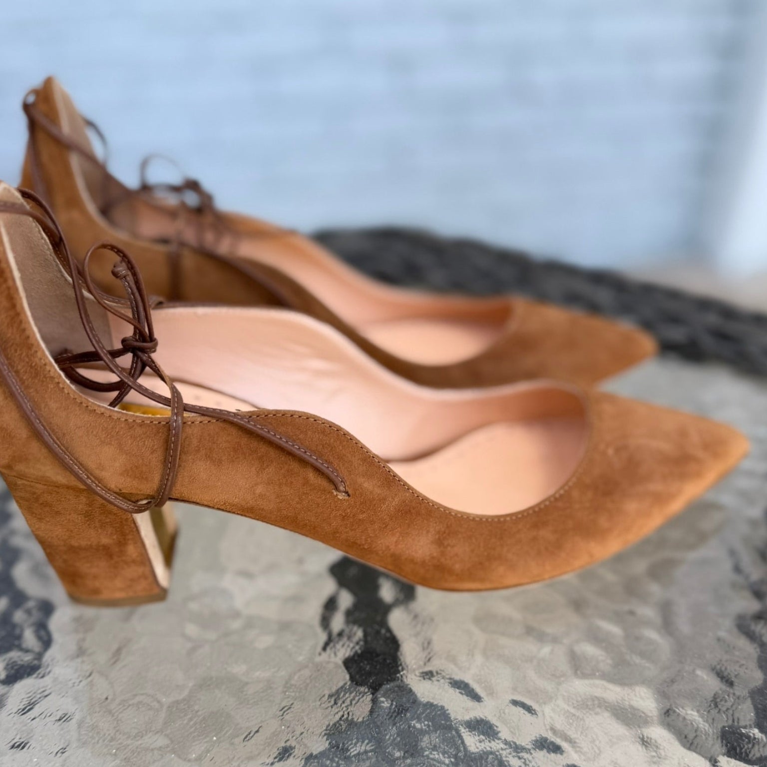 Rupert Sanderson Suede Lace Up Pumps Size 39.5 (US 9-9.5)