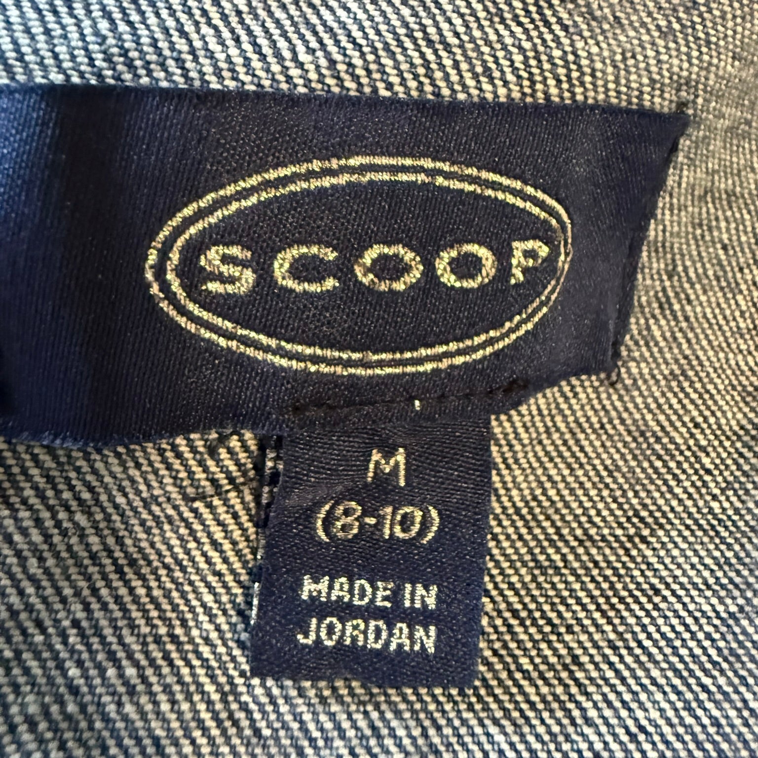 Scoop Floral Print Denim Jacket Size Medium