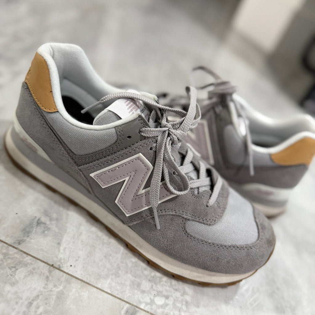 New Balance 574 Grey Gum Sneakers Size 8.5