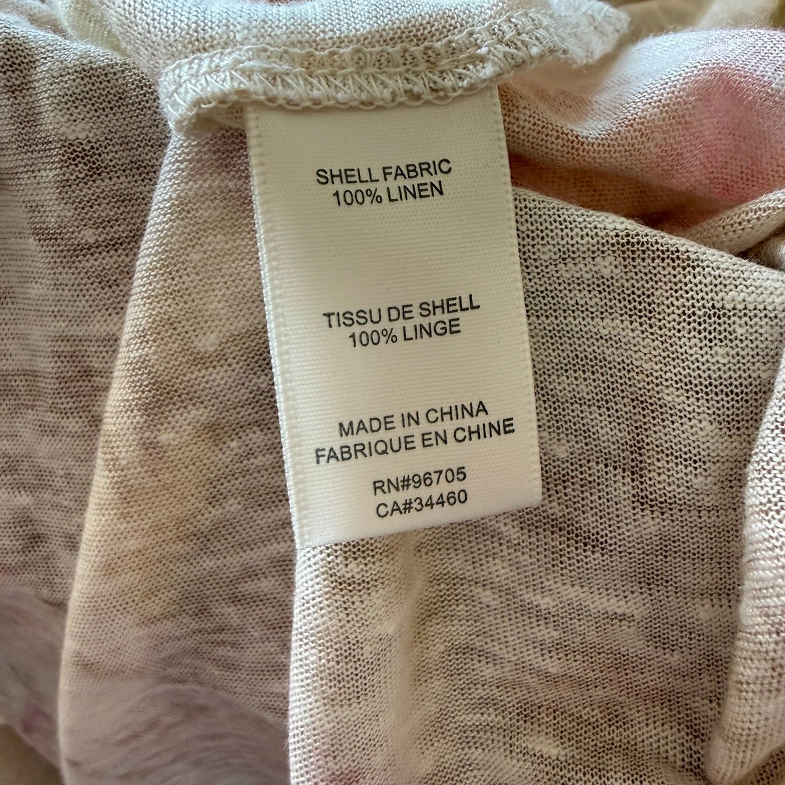Rebecca Taylor Floral Linen Tee Size Large