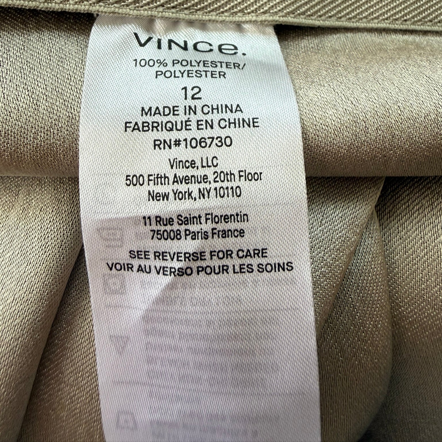 Vince Taupe Wide Leg Trousers Size 12