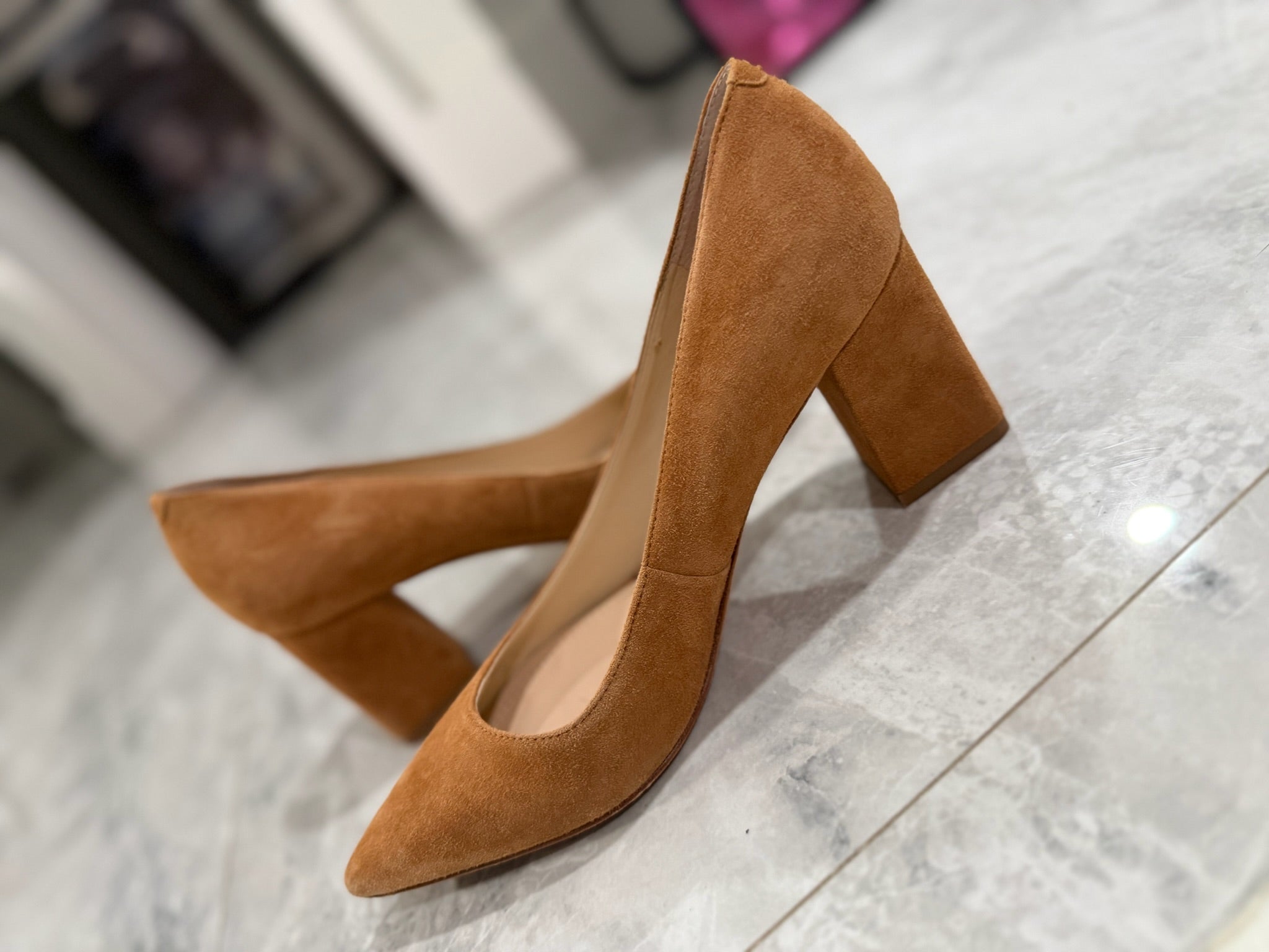 Marc Fisher Suede Block Heels Size 8