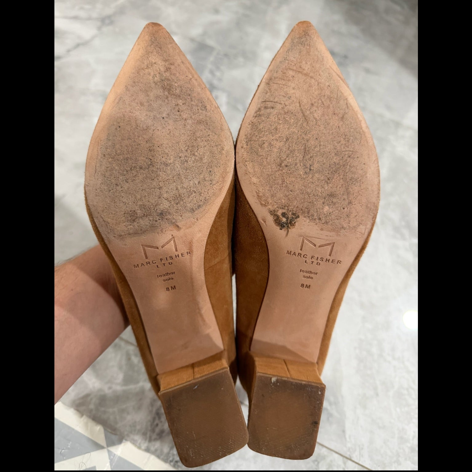 Marc Fisher Suede Block Heels Size 8