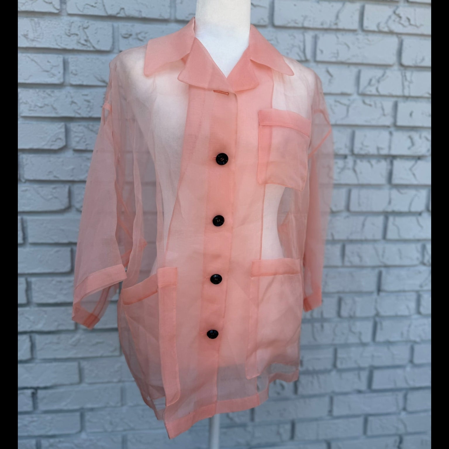 Gucci Sheer Silk Organza Shirt Size 38 (US 2-4)