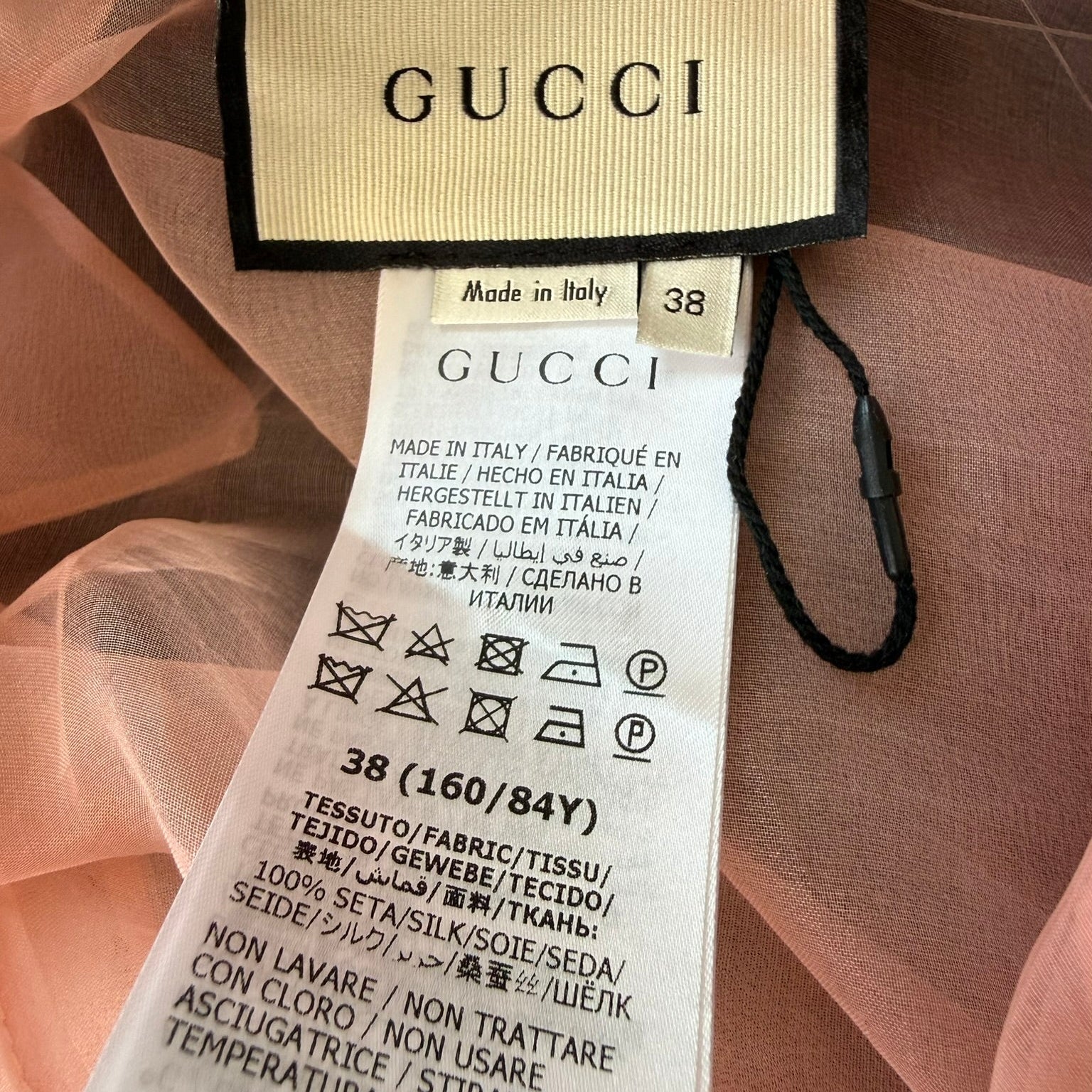 Gucci Sheer Silk Organza Shirt Size 38 (US 2-4)