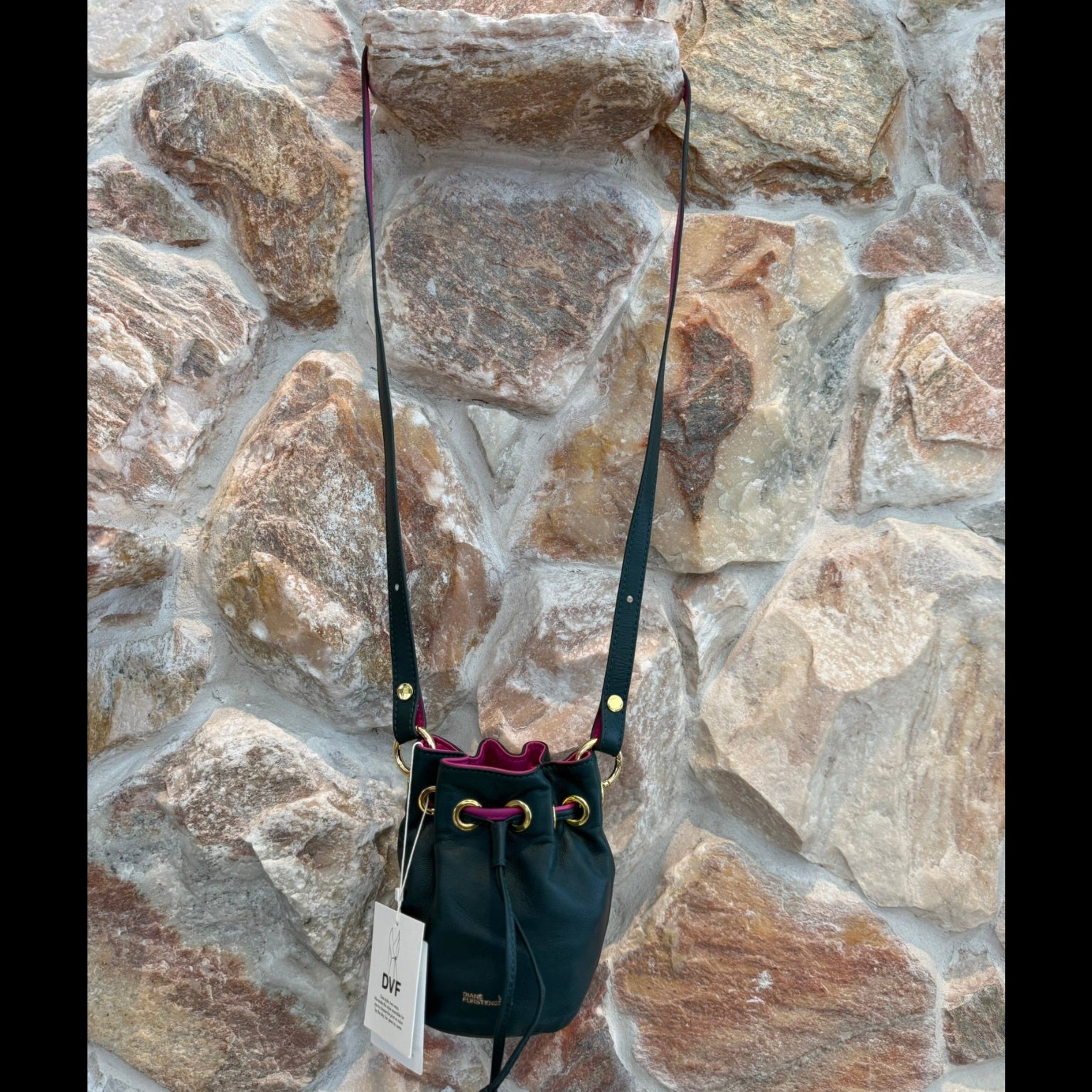Diane Von Furstenberg Stassi Mini Reversible Leather Bucket Bag
