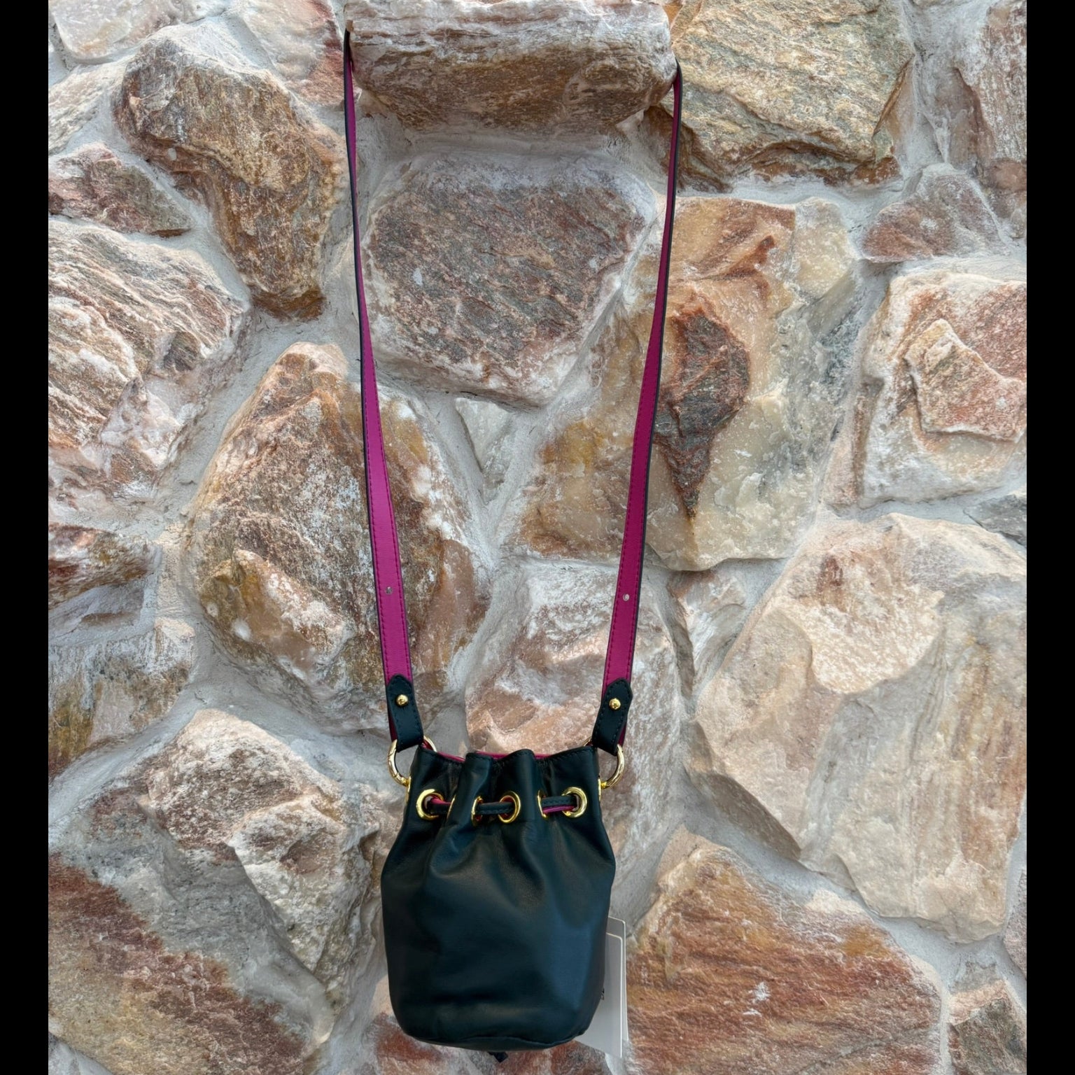 Diane Von Furstenberg Stassi Mini Reversible Leather Bucket Bag