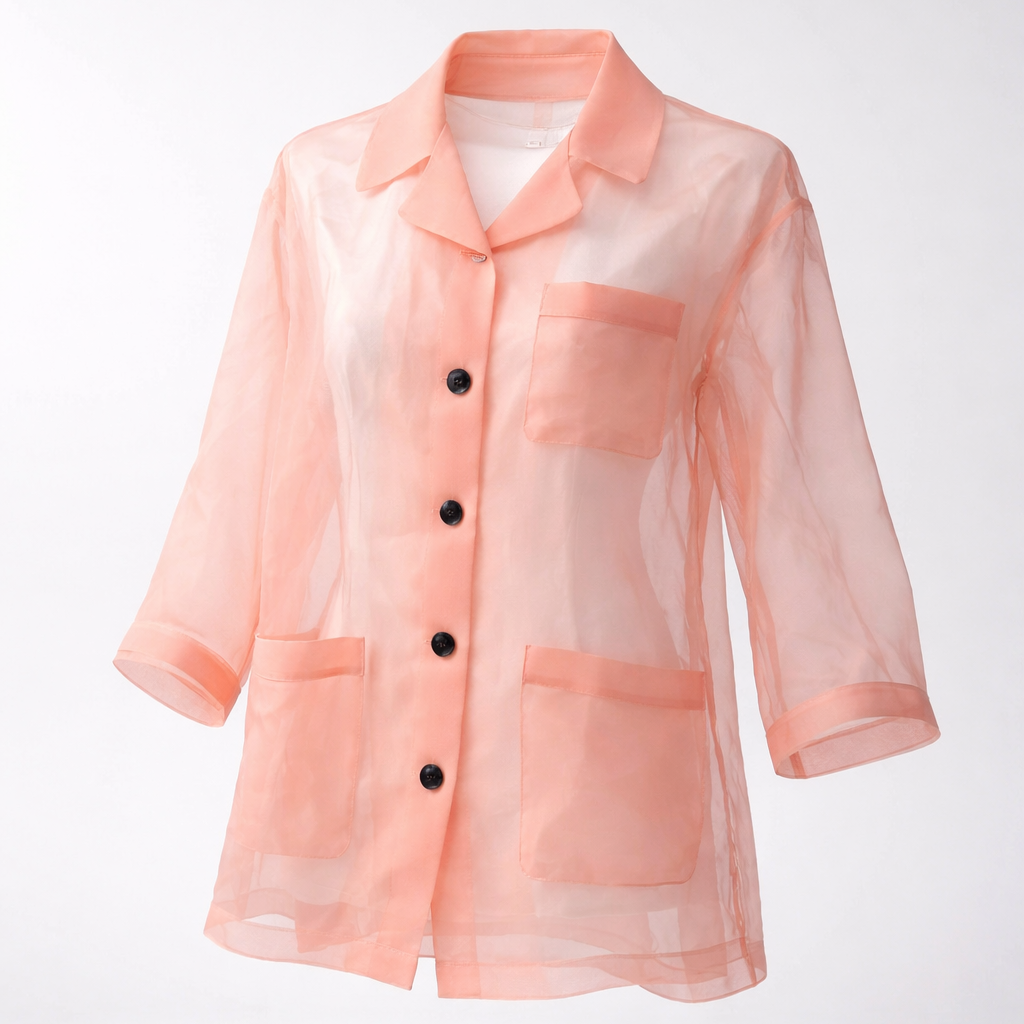 Gucci Sheer Silk Organza Shirt Size 38 (US 2-4)