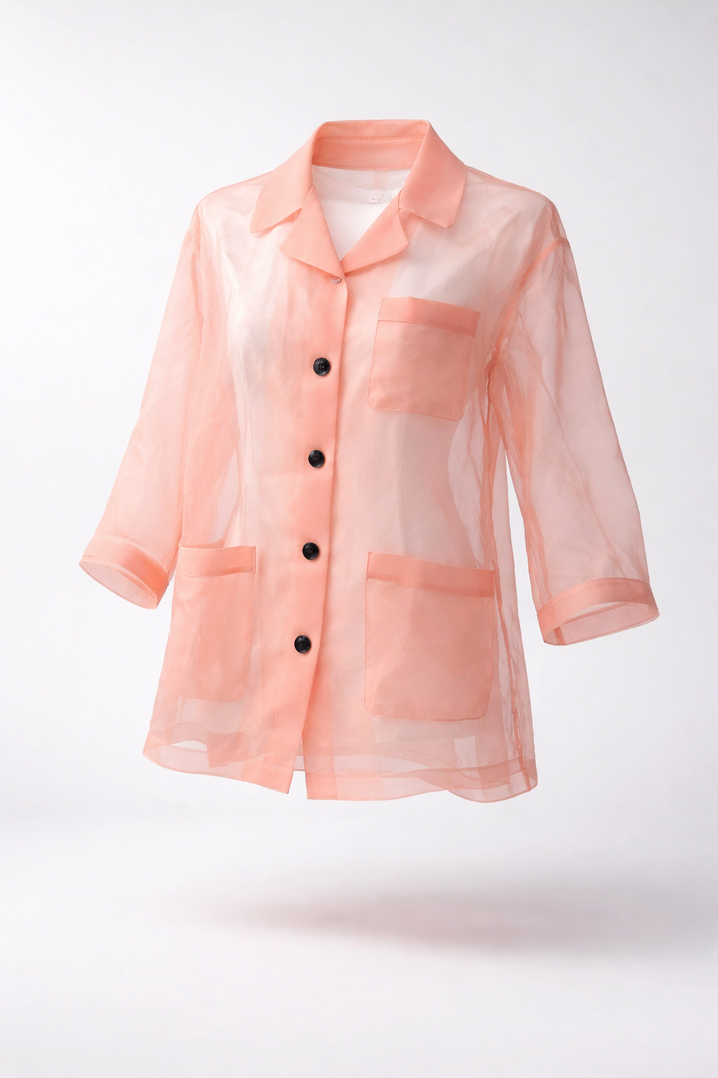 Gucci Sheer Silk Organza Shirt Size 38 (US 2-4)