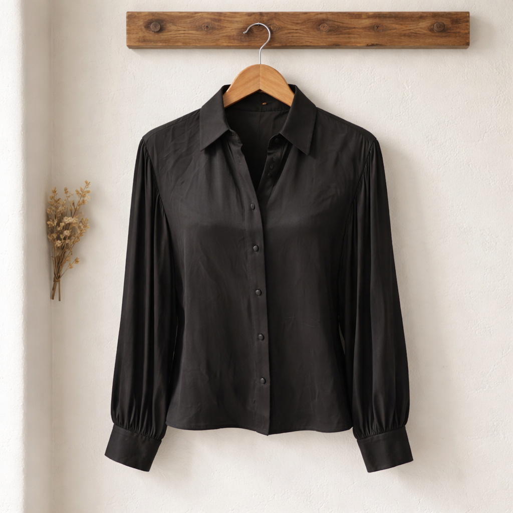 Alice & Olivia Black Viscose Blouse Size Medium