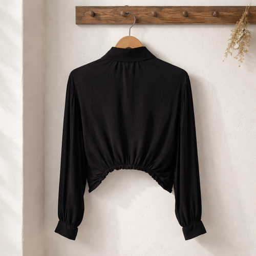 Alice & Olivia Black Viscose Blouse Size Medium