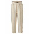 Perserico Striped Linen Elastic Waist Trousers Size 46 (US 10-12/L)