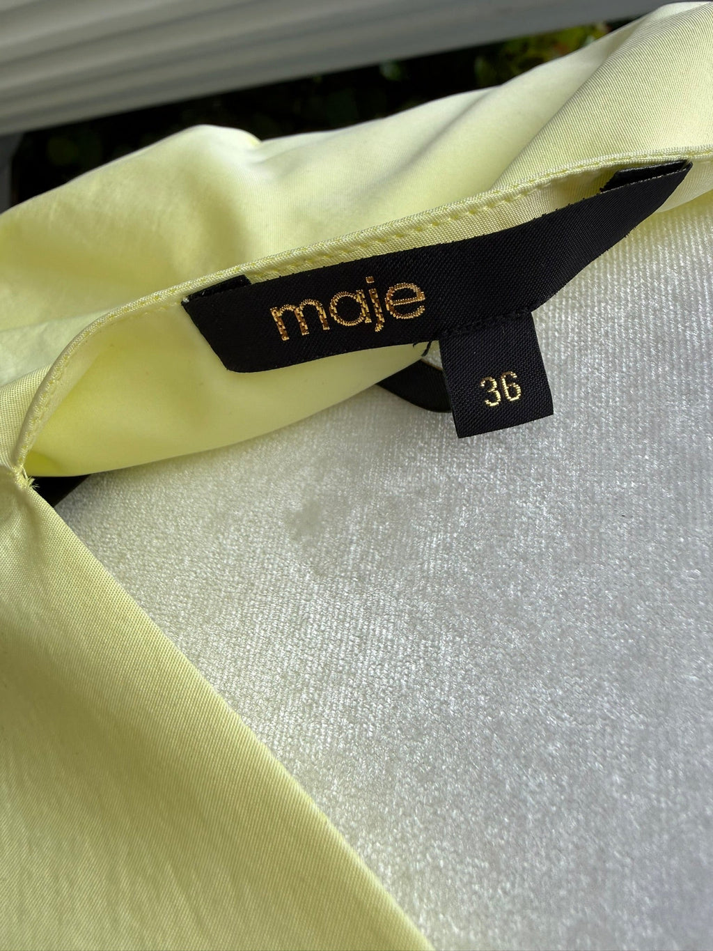Maje Yellow Tiered Cutout Midi Dress Size 36 (XS/S 2/4)