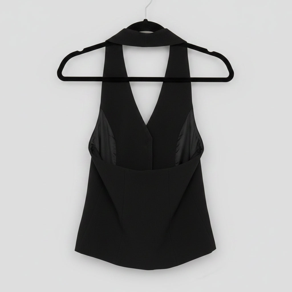 Endless Rose Black Halter Top Size M