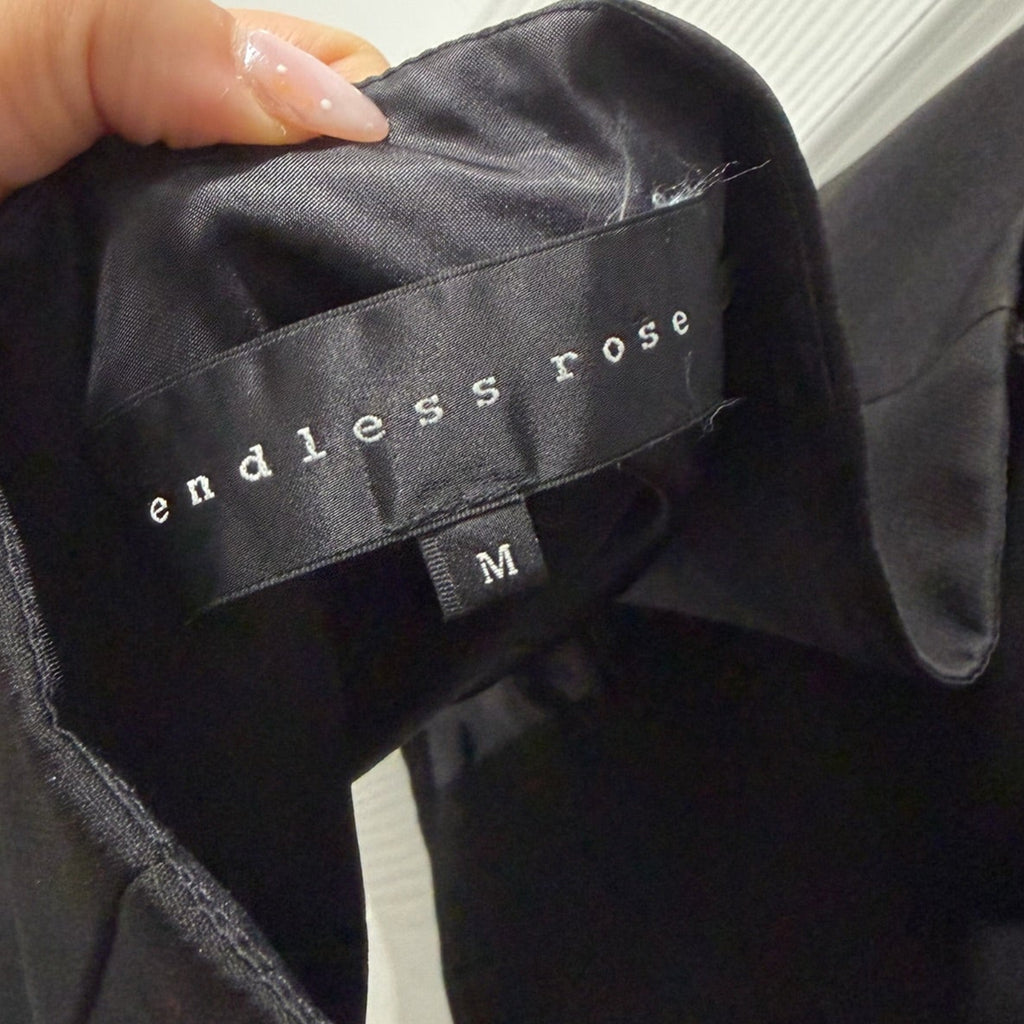 Endless Rose Black Halter Top Size M