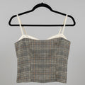 Olivaceous Plaid Corset Style Top Size M