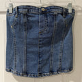 Blank NYC Denim Corset Tube Top Size M